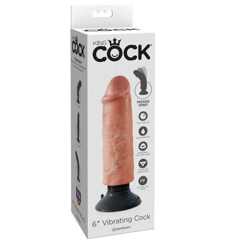 King Cock – Gode Vibrateur Naturel 15.24 Cm