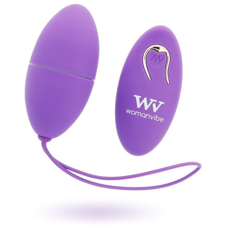 Womanvibe – Oeuf Télécommandé Alsan Noir Silicone Violet