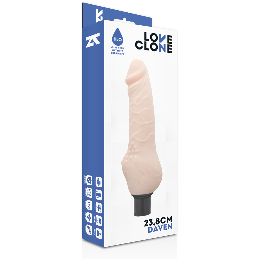 Loveclone - Daven Autolubrification Réaliste 23.8cm - 3.8cm - Gabychou - Vibrateurs