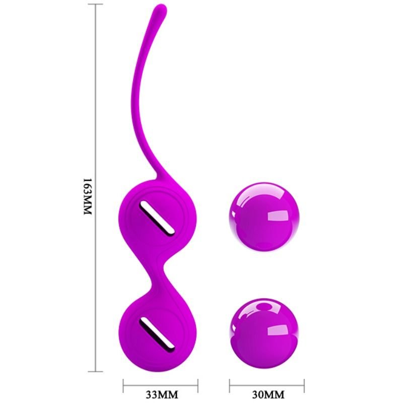 Pretty Love - Boules Orgasmiques Kegel Lilas - Gabychou - Boules de silicone