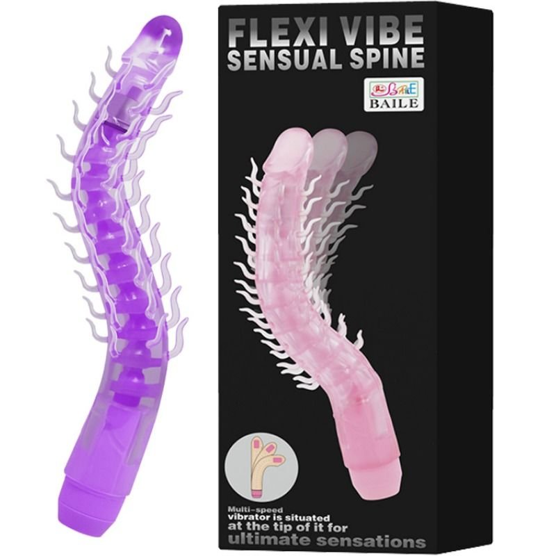 Baile - Gode Vibrant Pliable Flexi Vibe Sensual Spine Lilas 23.5 Cm - Gabychou - Vibrateurs