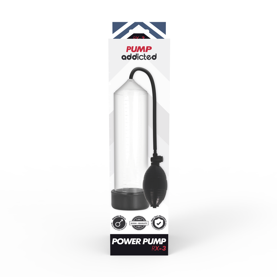 Addicted - Pompe Rx3 Transparente - Gabychou - Accessoires Pénis