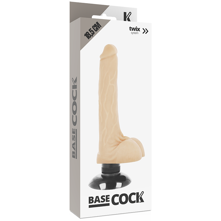 Basecock - Vibrateur Réaliste Naturel 2-en-1 18,5 Cm - Gabychou - Jouets pour femmes