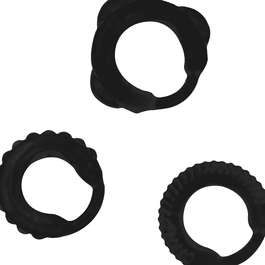 Addicted Toys - Ensemble C-Ring Noir - Gabychou - Accessoires Pénis