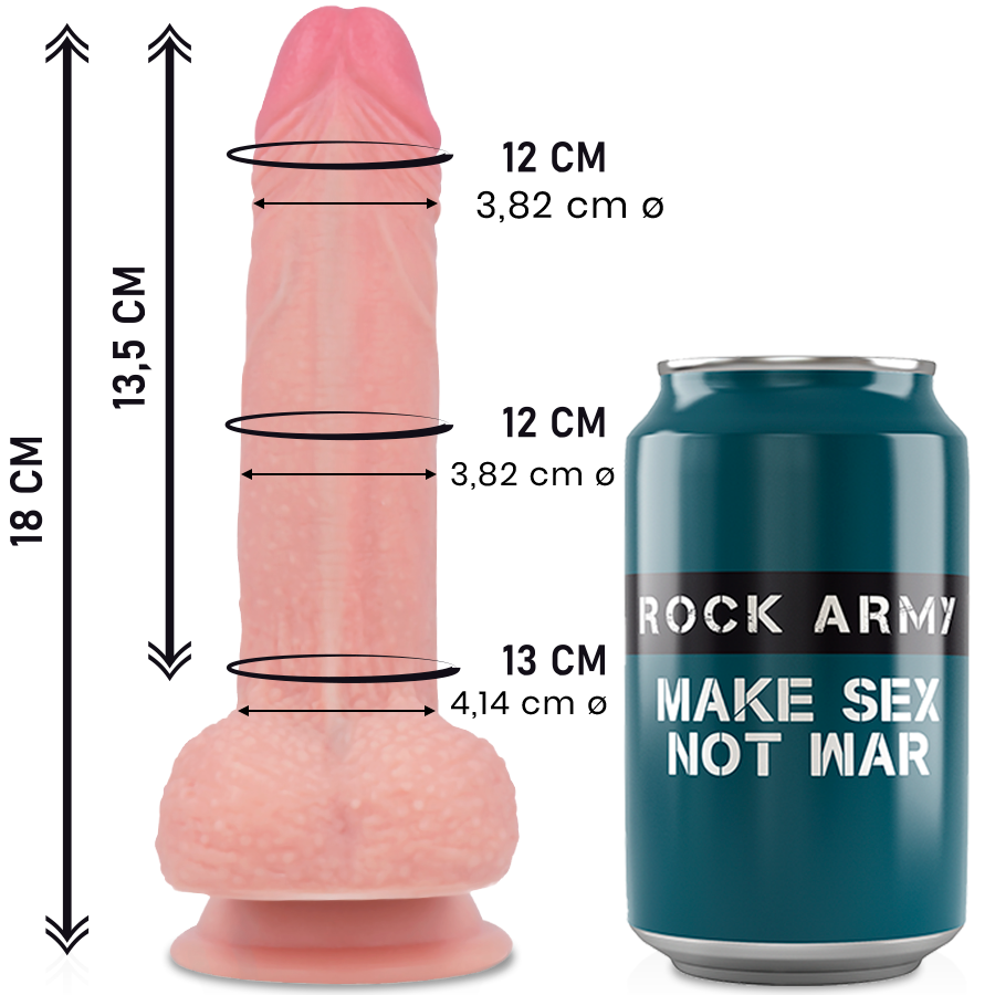 Rockarmy - Mustang Réaliste en Silicone Liquide Premium 18 cm - 4.14 cm - Gabychou - Godes ceinture