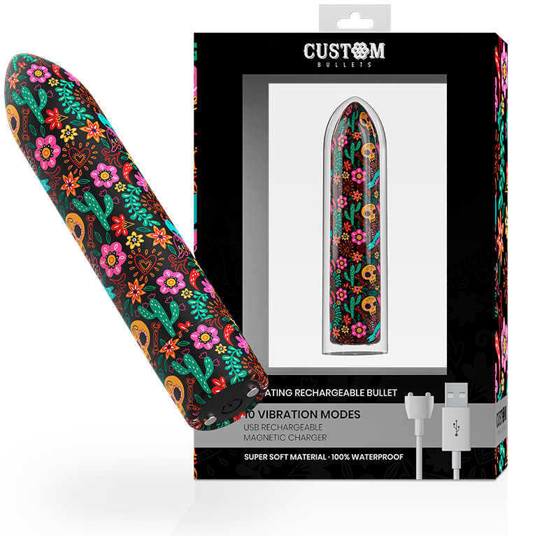 Custom Bullets – Balles Personnalisées Rechargeables à Motif Floral 10 Intensités