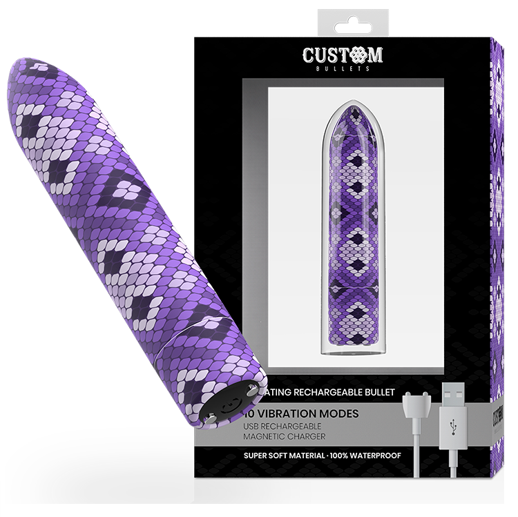 Custom Bullets – Bullet Magnétique Rechargeable Snake Purple 10v