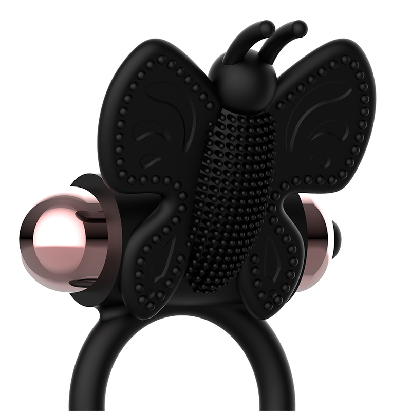 Coquette Toys - Cockring Papillon avec Vibrateur Noir Or - Gabychou - Accessoires Pénis