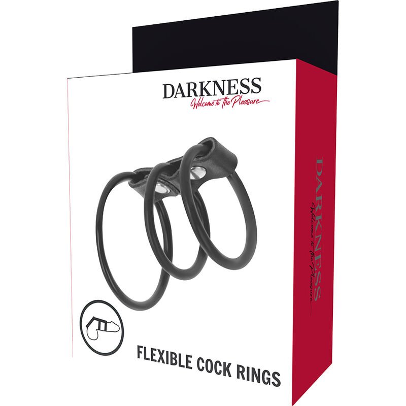 Darkness - Ensemble de 3 Anneaux pour Pénis Flexibles - Gabychou - Accessoires Pénis