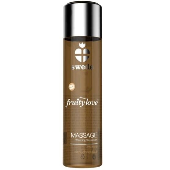 Swede - Huile de Massage Fruity Love Effet Chauffant Chocolat Noir Intense 60 ml - Gabychou - Avec effet thermique