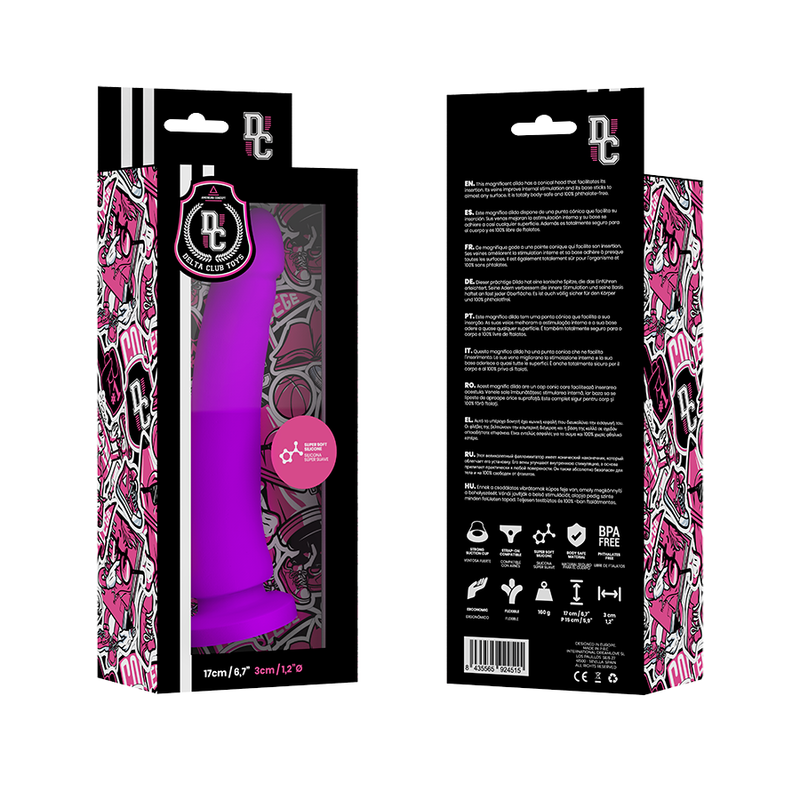 Delta Club - Gode Médical Lilas en Silicone 17cm - 3cm - Gabychou - Godes ceinture